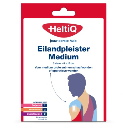 Afbeelding van 2x HeltiQ Eilandpleister Medium 8 cm x 10 5 stuks