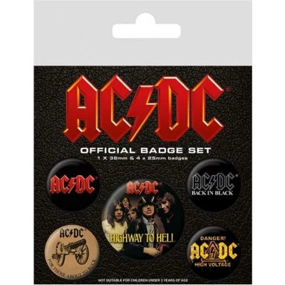 Afbeelding van AC/DC Button Albums 5 pack