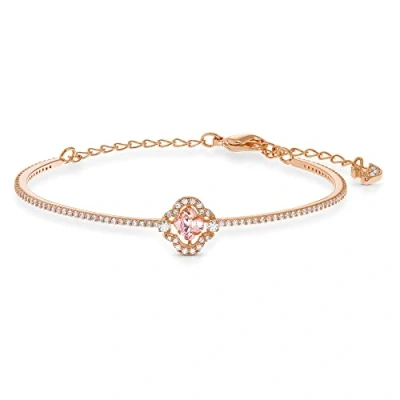 Afbeelding van Swarovski Una armband, Klavertje, Roze, Roségoudkleurige toplaag