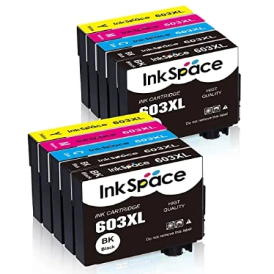 Afbeelding van InkSpace 603XL Vervanging voor Epson inktcartridges, compatibel met Expression Home XP 3100, 4100, 2105, 3105, 4105, Workforce WF 2810, 283, 0, 2, 835, 2850, verpakking van 10 stuks
