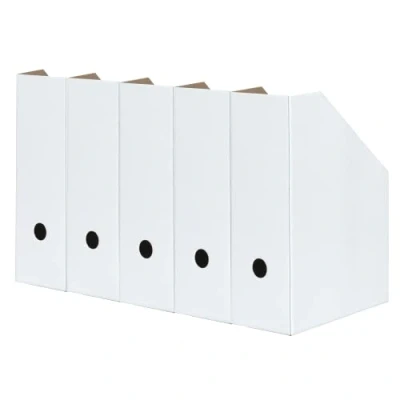 Afbeelding van LANDRÉ Staande verzamelaar A4, van stevig karton, 10,5 cm breed, wit, 5 stuks