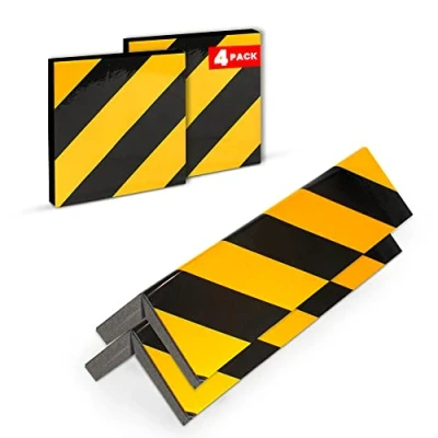 Afbeelding van 4 stuks hoekbescherming voor parkeerplaats, reflecterend, deuren en bumpers, voorkomt stoten krassen (2 stuks, 40 x 20 2 cm + cm)