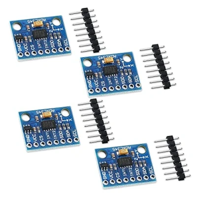Afbeelding van 4 stuks ADXL345 versnellingsmeter, 3 assen, GY 291 digitale zwaartekrachtsensormodule assige versnellingsmodule, versnelling, helling, compatibel met Arduino Raspberry Pi