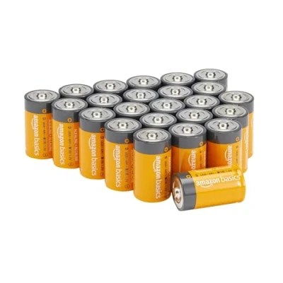 Afbeelding van Amazon Basics Everyday Alkalinebatterijen, type D, 1,5 V, 24 stuks (uiterlijk kan variëren)