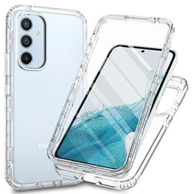 Afbeelding van Xinni Hoesje voor Samsung Galaxy A54 5G, 360 schokbestendig volledig beschermhoesje. met ingebouwde schermbeschermer en robuuste bumper buiten, kristal