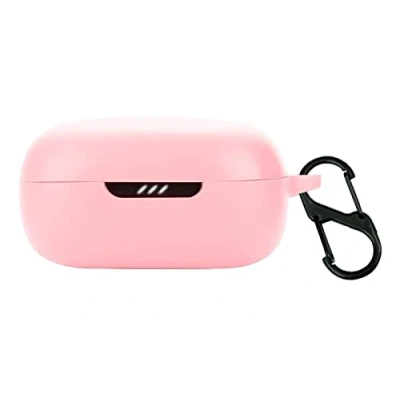 Afbeelding van GIOPUEY hoes voor JBL Live Pro 2 TWS, transparante TPU stootvaste beschermhoes, ultradun, geen geur, TWS siliconen roze