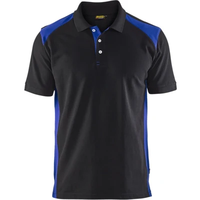 Afbeelding van Blaklader Poloshirt piqué 3324 1050 Zwart/Korenblauw XL