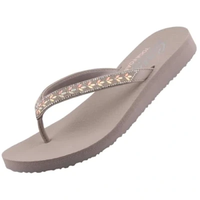 Afbeelding van Skechers Meditation Lucky One Dames Slippers Taupe