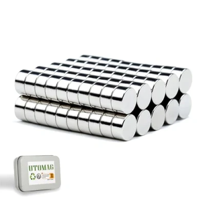 Afbeelding van Neodymium cilindermagneten 6 mm x 3 mm, 1/4 &quot;x 1/8&quot; Sterke Mini DIY ronde magneten voor whiteboards, koelkast, ambachten, pin board, notitiebord, fotomagneet, kantoormagneet (50 stuks)