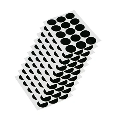 Afbeelding van Emuca Afdekplaatjes, zelfklevend, D. 20 mm, Zwart, 150 st.