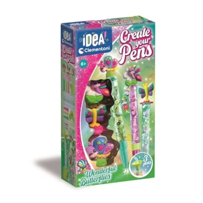 Afbeelding van Maak je eigen Pennen Bloemen/Vlinders 3 pack