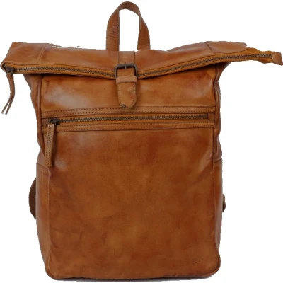 Afbeelding van Bear Design Cow Lavato Pergola Rolltop Rugtas 13&quot; Cognac
