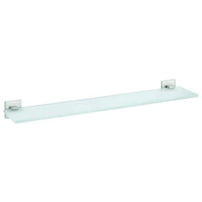 Afbeelding van Tesa Exxclusiv Glazen plank 17.5x70x5cm zonder boren Zelfklevend Metaal roestvrij staal