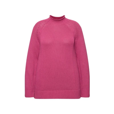 Afbeelding van Ulla Popken Inverted SEAM LONG Sleeve Trui, Dames, Maat: 42/44, Fuchsia