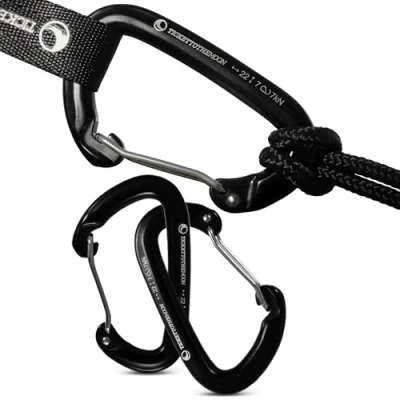 Afbeelding van Aluminium A7075 carabiners (set of 2) 2200 kg 22 kN