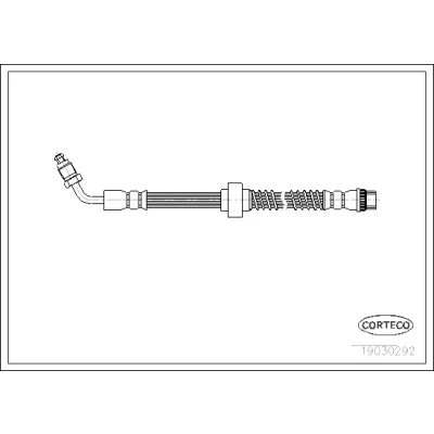 Afbeelding van CORTECO 19030292 Remslang Achteras 462mm RENAULT: Master I Van 30 2.2, 28 35 2.1 D, 2.4 2.0 1980 1998