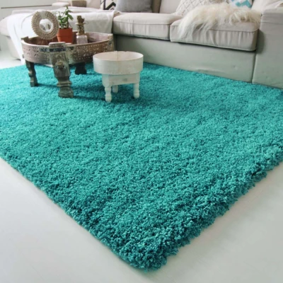 Afbeelding van Hoogpolig Tapijt/Vloerkleed Shaggy Royal 5cm Hoogte Turquoise 60x110 Cm