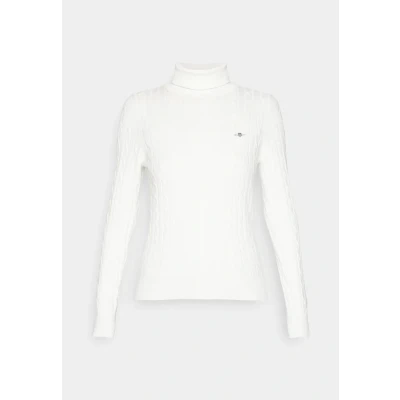 Afbeelding van GANT Cable Turtleneck Trui, Dames, Maat: Medium, Eggshell