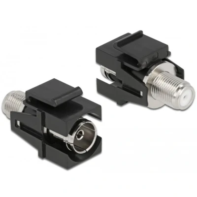 Afbeelding van Delock Keystone Module IEC contactdoos naar F zwart Delo