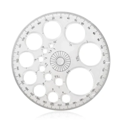 Afbeelding van Cirkel Stencil, Plastic Template, Tekening Heerser Tool, Geometrie Stencils, Multi Functie Stencils voor Schilderen Studeren