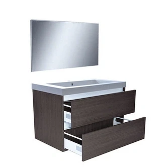 Afbeelding van Wiesbaden Vision meubelset (incl. spiegel) 80 cm houtnerf grijs
