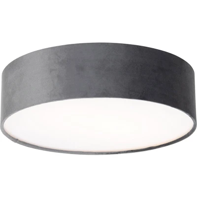 Afbeelding van QAZQA Moderne plafondlamp grijs 40 cm met gouden binnenkant Drum
