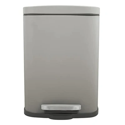 Afbeelding van Spirella Pedaalemmer Venice beige 5 liter metaal L21 x H30 cm soft close toilet/badkamer Pedaalemmers