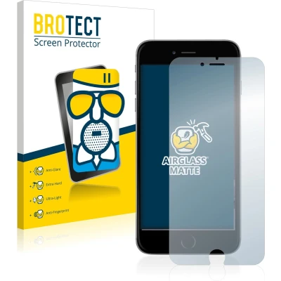 Afbeelding van BROTECT AirGlass Matte kogelwerende glasfolie (1 Stuk, Apple iPhone 6s Plus), Smartphone beschermfolie, Grijs