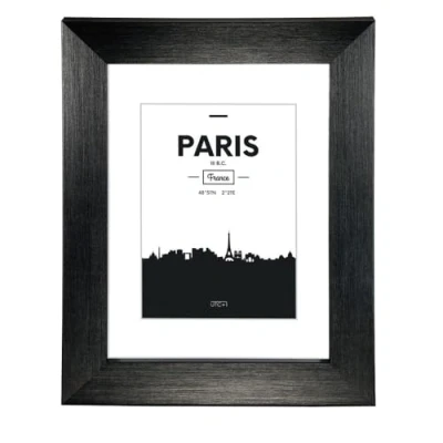 Afbeelding van Hama Kunststof fotolijst &quot;Paris&quot; (lijst 40 cm x 50 cm, rand 20 mm 15 mm, voor fotoformaat 28 35 spiegelglas, polystyreen (PS), met haken) zwart