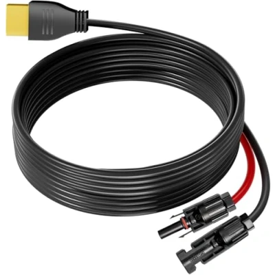 Afbeelding van FOSSiBOT Zonnestekker naar XT90 kabel, 14AWG zonne oplaadkabel XT90, verlengkabel, compatibel 5 m, voor F2400 F3600 Pro, powerstation