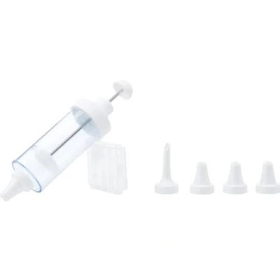 Afbeelding van Westmark Decoratie /garneerspuit, met 5 spuitmonden, inhoud: 180 ml, kunststof/roestvrij staal, doorzichtig/wit, 31152260