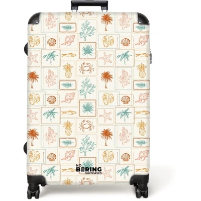 Afbeelding van NoBoringSuitcases.com® Koffer groot Reiskoffer lichtgewicht Kleurrijk zomer patroon Rolkoffer met 4 wielen Grote trolley XL 98 liter bagage
