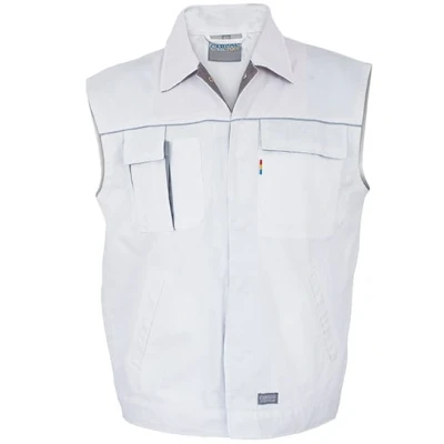 Afbeelding van Carson Contrast CC700.GS werkvest Small wit/grijs.
