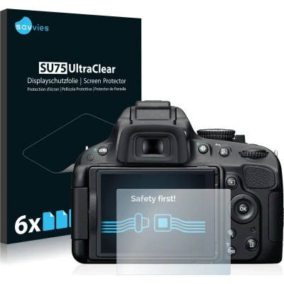 Afbeelding van Savvies (6 Stuks) Schermbeschermer voor Nikon D5100 Screen Protector Ultra Transparant