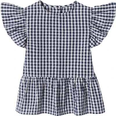 Afbeelding van Vertbaudet Geruite meisjesblouse met ruches