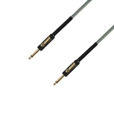 Afbeelding van Adam Hall Cables 4 Star instrumentenkabel nylon mantel jack TS, groen, 3 m
