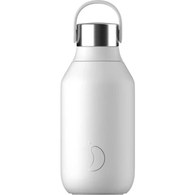Afbeelding van Thermosfles Wit Arctic White 350 Ml Siliconen/RVS/Kunststof Chilly&#039;s Series 2 7,5 X 17,5 Cm
