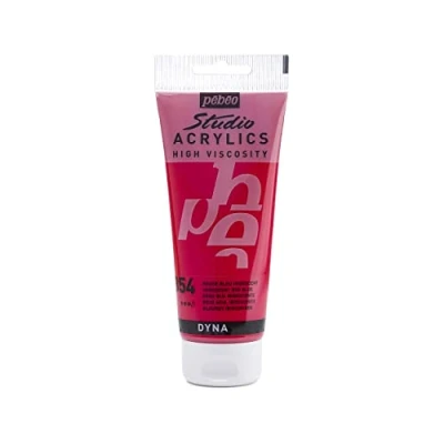 Afbeelding van Pébéo Acryl Fine Studio Acrylics Acrylverf voor kunstenaars verf professionals en beginners heldere gepigmenteerde kleur Rood Blauw Iridescent 100 ml