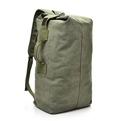 Afbeelding van DETECH Klimtas met grote capaciteit Tactical Military Seesbag Top Load Canvas rugzak dubbele riem