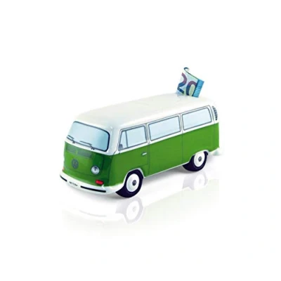 Afbeelding van BRISA VW Collection Volkswagen T2 Bus Transporter Spaarpot Keramiek (1:22) Groene