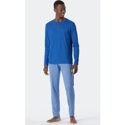 Afbeelding van Schiesser pyjama voor heren blauw maat 56