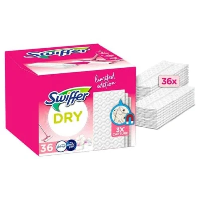Afbeelding van Swiffer Dry Geparfumeerde Vloerdoekjes Refills limited Edition Pink Navulling, 36 Doekjes