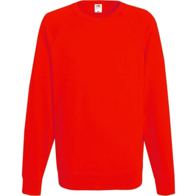 Afbeelding van Fruit Of The Loom Heren Lichtgewicht Raglan Sweatshirt (240 GSM) (Rood)