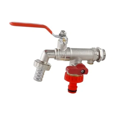 Afbeelding van Wärmer System Buiten 1/2 &quot;Tuinkraan met terugslagklep, dubbele uitlaatkraan (hendel uitlaat kraan 1/2x3/4x3/4x3/4)