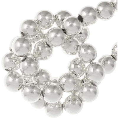 Afbeelding van Hematiet Kralen Rond (6 mm) Silver (70 Stuks)
