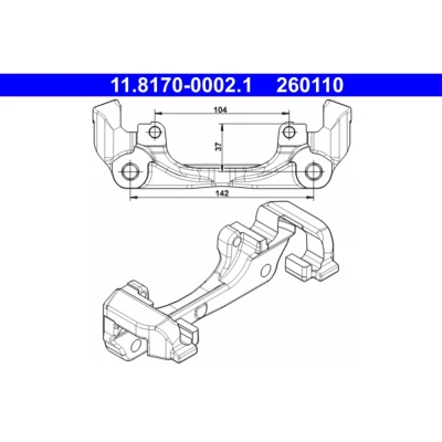 Afbeelding van Houder, remklauw ATE 11.8170 0002.1