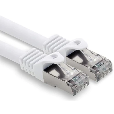 Afbeelding van freiwerk 1,5m wit 1 stuk CAT.7 netwerkkabel Lan Ethernet patchkabel s FTP LSZH PIMF 10GB RJ45 plug Cat6a