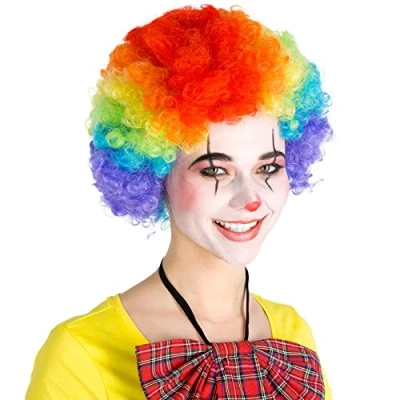 Afbeelding van dressforfun pruik clown Afro kleurrijk verkleedkleding kostuum halloween verkleden feestkleding carnavalskleding carnaval feestkledij partykleding 300718