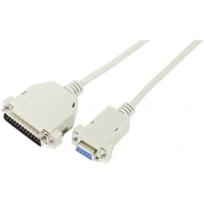 Afbeelding van Connect EXC 137010 DB9 naar DB25 seriële kabel wit