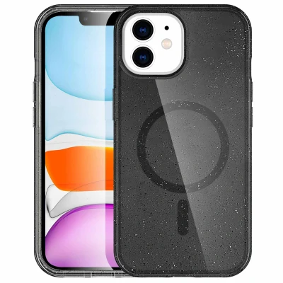Afbeelding van Apple iPhone 12 Pro Glitter Hoesje Kunststof imoshion Hardcase/Backcover Zwart Telefoonhoesje